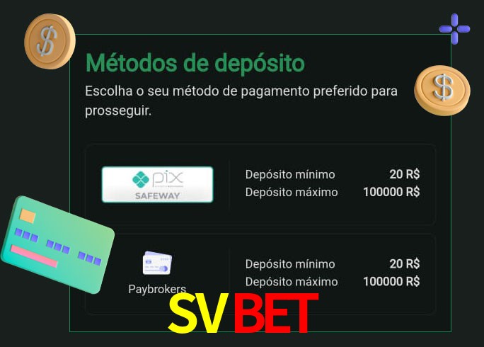 O cassino SVBET oferece uma grande variedade de métodos de pagamento